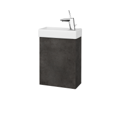 Dřevojas - Umyvadlová skříňka HOST SZD 40 - D16  Beton tmavý / Bez úchytky T31 / D16 Beton tmavý / Pravé (518349DP)