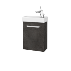 Dřevojas - Umyvadlová skříňka HOST SZD 40 - D16  Beton tmavý / Úchytka T01 / D16 Beton tmavý / Levé (518165A)