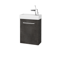 Dřevojas - Umyvadlová skříňka HOST SZD 40 - D16  Beton tmavý / Úchytka T04 / D16 Beton tmavý / Pravé (518349EP)