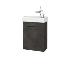 Dřevojas - Umyvadlová skříňka HOST SZD 40 - D16  Beton tmavý / Úchytka T06 / D16 Beton tmavý / Pravé (518349HP)