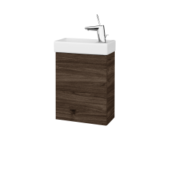 Dřevojas - Umyvadlová skříňka HOST SZD 40 - D25 Teak / Bez úchytky T31 / D25 Teak / Levé (518097D)