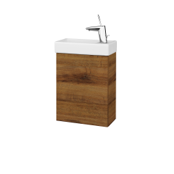 Dřevojas - Umyvadlová skříňka HOST SZD 40 - D27 Cognac / Bez úchytky T31 / D27 Cognac / Levé (518073D)