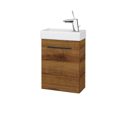Dřevojas - Umyvadlová skříňka HOST SZD 40 - D27 Cognac / Úchytka T06 / D27 Cognac / Pravé (518431HP)
