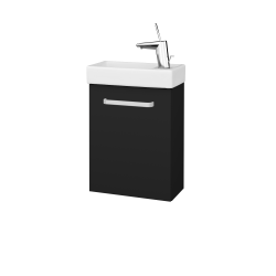 Dřevojas - Umyvadlová skříňka HOST SZD 40 - L03 Antracit vysoký lesk / Úchytka T01 / L03 Antracit vysoký lesk / Levé (518042A)