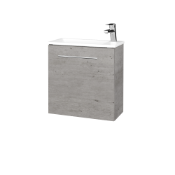 Dřevojas - Umyvadlová skříňka HOST SZD 50 - D01 Beton / Úchytka T02 / D01 Beton / Levé (515676B)