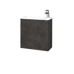 Dřevojas - Umyvadlová skříňka HOST SZD 50 - D16  Beton tmavý / Bez úchytky T31 / D16 Beton tmavý / Pravé (516390DP)