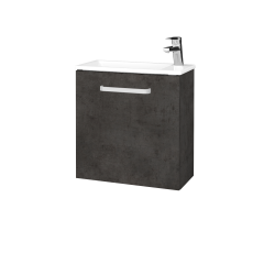 Dřevojas - Umyvadlová skříňka HOST SZD 50 - D16  Beton tmavý / Úchytka T01 / D16 Beton tmavý / Pravé (516390AP)