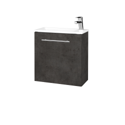 Dřevojas - Umyvadlová skříňka HOST SZD 50 - D16  Beton tmavý / Úchytka T02 / D16 Beton tmavý / Levé (515591B)