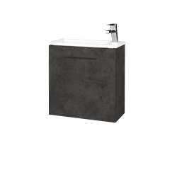 Dřevojas - Umyvadlová skříňka HOST SZD 50 - D16  Beton tmavý / Úchytka T06 / D16 Beton tmavý / Pravé (516390HP)