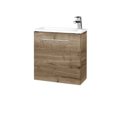 Dřevojas - Umyvadlová skříňka HOST SZD 50 - D21 Tobacco / Úchytka T02 / D21 Tobacco / Levé (515560B)