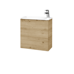 Dřevojas - Umyvadlová skříňka HOST SZD 50 - D22 Karamel / Bez úchytky T31 / D22 Karamel / Levé (515553D)