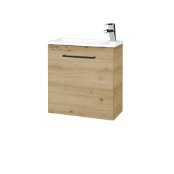 Dřevojas - Umyvadlová skříňka HOST SZD 50 - D22 Karamel / Úchytka T06 / D22 Karamel / Levé (515553H)