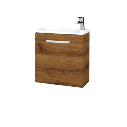 Dřevojas - Umyvadlová skříňka HOST SZD 50 - D27 Cognac / Úchytka T01 / D27 Cognac / Levé (515508A)