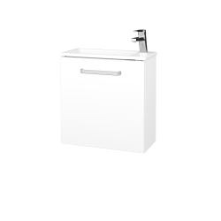 Dřevojas - Umyvadlová skříňka HOST SZD 50 - N01 Bílá lesk / Úchytka T01 / L01 Bílá vysoký lesk / Levé (515416A)