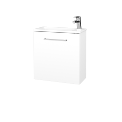 Dřevojas - Umyvadlová skříňka HOST SZD 50 - N01 Bílá lesk / Úchytka T04 / L01 Bílá vysoký lesk / Levé (515416E)