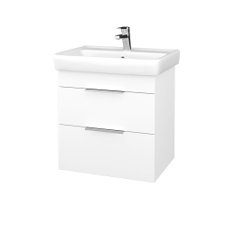Dřevojas - Umyvadlová skříňka PROJECT BENEFIT SZZ2 60 - N01 Bílá lesk / Úchytka T05 / N01 Bílá lesk (323318F)