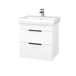 Dřevojas - Umyvadlová skříňka PROJECT BENEFIT SZZ2 60 - N01 Bílá lesk / Úchytka T07 / N01 Bílá lesk (323318I)