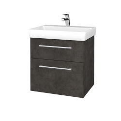 Dřevojas - Umyvadlová skříňka PROJECT SZZ2 60 - D16  Beton tmavý / Úchytka T03 / D16 Beton tmavý (322489C)