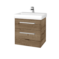 Dřevojas - Umyvadlová skříňka PROJECT SZZ2 60 - D21 Tobacco / Úchytka T01 / D21 Tobacco (322823A)