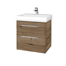 Dřevojas - Umyvadlová skříňka PROJECT SZZ2 60 - D21 Tobacco / Úchytka T04 / D21 Tobacco (322823E)