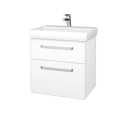 Dřevojas - Umyvadlová skříňka PROJECT SZZ2 60 - N01 Bílá lesk / Úchytka T01 / L01 Bílá vysoký lesk (322793A)