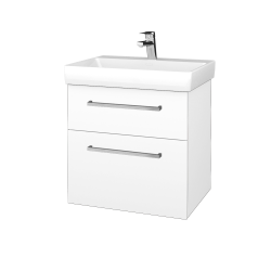 Dřevojas - Umyvadlová skříňka PROJECT SZZ2 60 - N01 Bílá lesk / Úchytka T04 / L01 Bílá vysoký lesk (322793E)