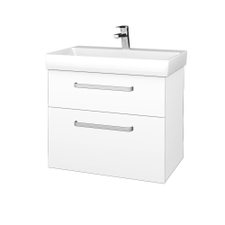 Dřevojas - Umyvadlová skříňka PROJECT SZZ2 70 - N01 Bílá lesk / Úchytka T01 / L01 Bílá vysoký lesk (323257A)