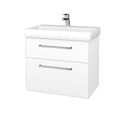 Dřevojas - Umyvadlová skříňka PROJECT SZZ2 70 - N01 Bílá lesk / Úchytka T04 / L01 Bílá vysoký lesk (323257E)