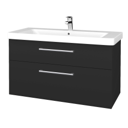 Dřevojas - Umyvadlová skříňka Q MAX SZZ2 105 - N03 Graphite / Úchytka T03 / N03 Graphite (331818C)