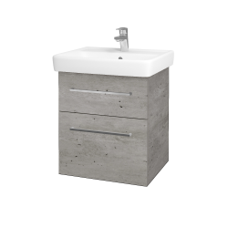 Dřevojas - Umyvadlová skříňka Q MAX SZZ2 55 - D01 Beton / Úchytka T04 / D01 Beton (67512E)