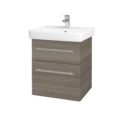 Dřevojas - Umyvadlová skříňka Q MAX SZZ2 55 - D03 Cafe / Úchytka T02 / D03 Cafe (68434B)