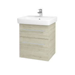 Dřevojas - Umyvadlová skříňka Q MAX SZZ2 55 - D05 Oregon / Úchytka T02 / D05 Oregon (61305B)
