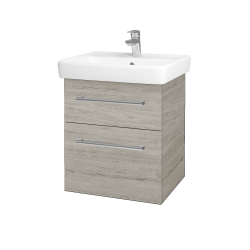 Dřevojas - Umyvadlová skříňka Q MAX SZZ2 55 - D05 Oregon / Úchytka T03 / D05 Oregon (61305C)