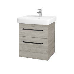 Dřevojas - Umyvadlová skříňka Q MAX SZZ2 55 - D05 Oregon / Úchytka T06 / D05 Oregon (61305H)