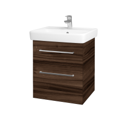 Dřevojas - Umyvadlová skříňka Q MAX SZZ2 55 - D06 Ořech / Úchytka T04 / D06 Ořech (61299E)