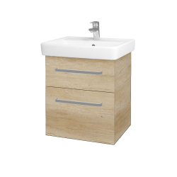Dřevojas - Umyvadlová skříňka Q MAX SZZ2 55 - D15 Nebraska / Úchytka T01 / D15 Nebraska (197971A)