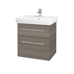 Dřevojas - Umyvadlová skříňka Q MAX SZZ2 60 - D03 Cafe / Úchytka T02 / D03 Cafe (68441B)