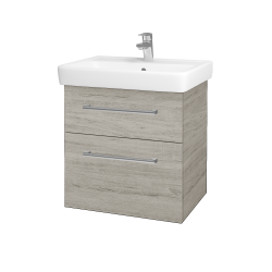 Dřevojas - Umyvadlová skříňka Q MAX SZZ2 60 - D05 Oregon / Úchytka T03 / D05 Oregon (61312C)