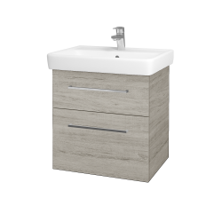 Dřevojas - Umyvadlová skříňka Q MAX SZZ2 60 - D05 Oregon / Úchytka T04 / D05 Oregon (61312E)