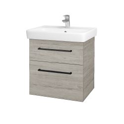 Dřevojas - Umyvadlová skříňka Q MAX SZZ2 60 - D05 Oregon / Úchytka T06 / D05 Oregon (61312H)