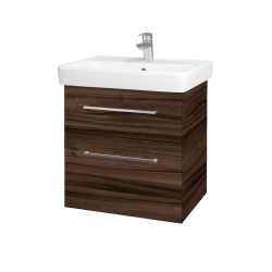 Dřevojas - Umyvadlová skříňka Q MAX SZZ2 60 - D06 Ořech / Úchytka T04 / D06 Ořech (60353E)