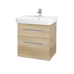Dřevojas - Umyvadlová skříňka Q MAX SZZ2 60 - D15 Nebraska / Úchytka T01 / D15 Nebraska (198312A)