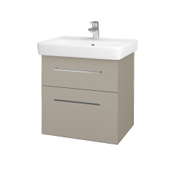 Dřevojas - Umyvadlová skříňka Q MAX SZZ2 60 - L04 Béžová vysoký lesk / Úchytka T04 / L04 Béžová vysoký lesk (115142E)