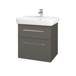 Dřevojas - Umyvadlová skříňka Q MAX SZZ2 60 - N06 Lava / Úchytka T04 / N06 Lava (198275E)