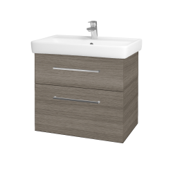 Dřevojas - Umyvadlová skříňka Q MAX SZZ2 70 - D03 Cafe / Úchytka T04 / D03 Cafe (68458E)