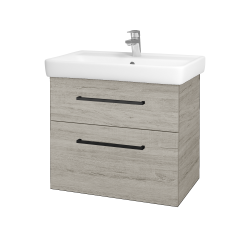 Dřevojas - Umyvadlová skříňka Q MAX SZZ2 70 - D05 Oregon / Úchytka T06 / D05 Oregon (61329H)