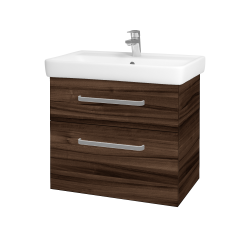 Dřevojas - Umyvadlová skříňka Q MAX SZZ2 70 - D06 Ořech / Úchytka T01 / D06 Ořech (60414A)
