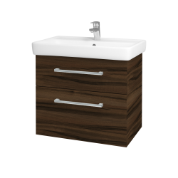 Dřevojas - Umyvadlová skříňka Q MAX SZZ2 70 - D06 Ořech / Úchytka T03 / D06 Ořech (60414C)