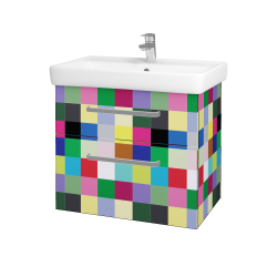 Dřevojas - Umyvadlová skříňka Q MAX SZZ2 70 - Individuální odstín dle RAL/NCS / Úchytka T01 / Individuální odstín dle RAL/NCS (115463A)