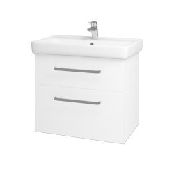 Dřevojas - Umyvadlová skříňka Q MAX SZZ2 70 - M01 Bílá mat / Úchytka T01 / M01 Bílá mat (198374A)